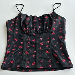 Floral Fitted Crop Top